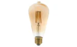 LED КРУШКА ФИЛАМЕНТ ST64 8W 700LM E27 220-240V 2500K ПОЗЛАТЕНО СТЪКЛО