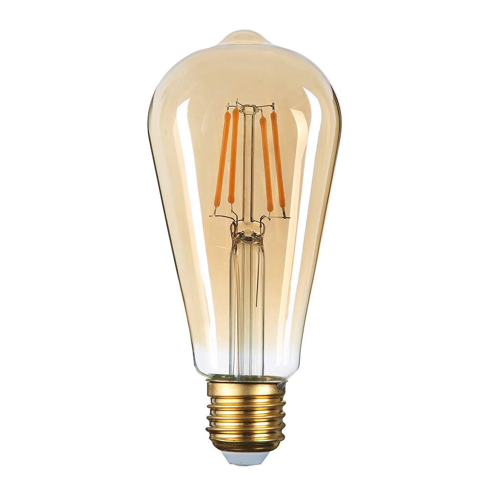 1322 LED КРУШКА ФИЛАМЕНТ ST64 8W 700LM E27 220-240V ДИМИРАЩА 2500K ПОЗЛАТЕНО СТЪКЛО - Image 1