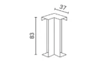 ЪГЪЛ ЗА АЛУМИНИЕВ ПРОФИЛ /ПЕРВАЗ/ 15116 ЧЕРЕН - Image 3