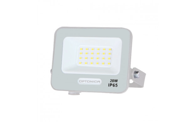 15804 LED SMD ПРОЖЕКТОР БЯЛ 20W 90lm/W AC180-265V 120° IP65 3000K – 15cm КАБЕЛ - Image 1