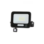 LED SMD ПРОЖЕКТОР ЧЕРЕН 10W 90lm/W AC180-265V 120° IP65 6000K + СЕНЗОР – 15cm КАБЕЛ