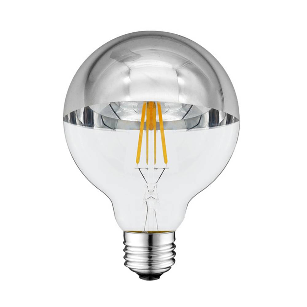 1888 LED КРУШКА ФИЛАМЕНТ E27 G95 7W 175-265V 800LM 2700К СРЕБРИСТ ЕФЕКТ - Image 1