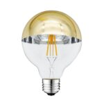 LED КРУШКА ФИЛАМЕНТ E27 G95 4W 175-265V 400LM 2700K ЗЛАТИСТ ЕФЕКТ