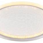 LED ОСВЕТИТЕЛНО ТЯЛО CCT 42W СРЕБРО/ХРОМ ДИМИРУЕМО + ДИСТАНЦИОННО УПРАВЛЕНИЕ