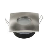 КВАДРАТНО ТЯЛО ЧЕРНО SATIN NICKEL GU10 ЦОКЪЛ АЛУМИНИЙ IP65 MAX-35W