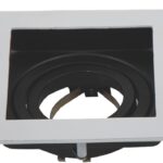 КВАДРАТНО ТЯЛО БЯЛО/ЧЕРНО GU10 ЦОКЪЛ АЛУМИНИЙ IP20 MAX-35W