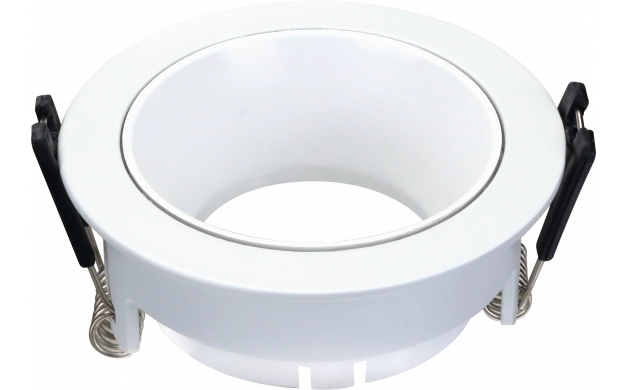 2047 КРЪГЛО ТЯЛО ЗА GU10 БЯЛО/БЯЛ РЕФЛЕКТОР АЛУМИНИЙ IP20 MAX-35W - Image 1