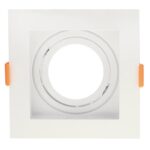 КВАДРАТНО ТЯЛО ЗА GU10 БЯЛО ПЛАСТМАСА IP20 MAX-35W