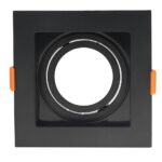 КВАДРАТНО ТЯЛО ЗА GU10 ЧЕРНО ПЛАСТМАСА IP20 MAX-35W