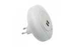 НОЩНА ЛАМПА 0.5W 15LM 6000K СЪС СЕНЗОР ЗА СВЕТЛИНА AUTO ON/OFF 2хUSB