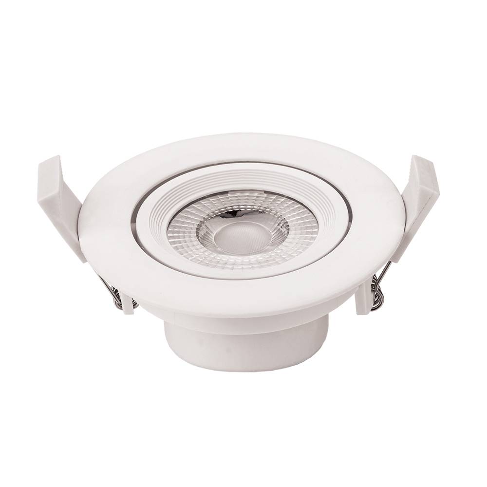 3264 5W LED ЛУНА КРЪГЛА НАСОЧВАЩА СЕ, AC100-240V 375LM – Студено Бяла - Image 1
