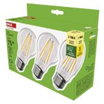 EMOS КРУШКА LED FLM A60 5W(75W) 1060lm E27 WW A CLASS 3БР
