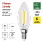 EMOS КРУШКА LED FLM CANDLE 3,8W(60W) 806lm E14 NW A CLASS - Image 4