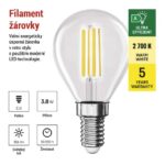EMOS КРУШКА LED FLM MINI GL 3,8W(60W) 806lm E14 WW A CLASS - Image 4
