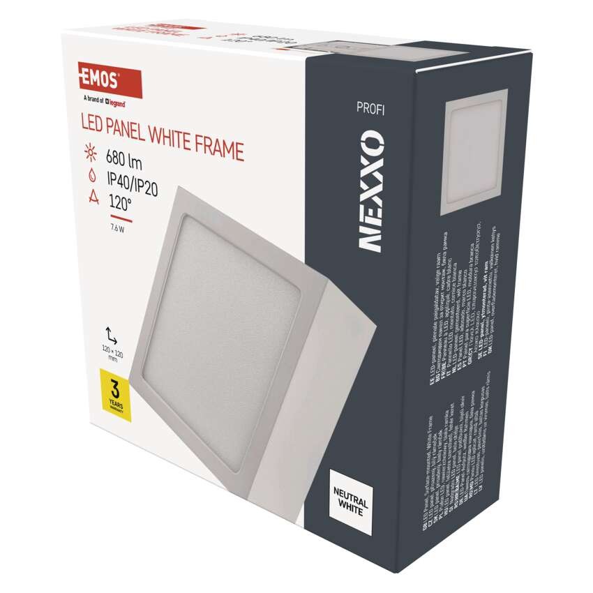 3725676 EMOS LED ОСВ. NEXXO SUR. S 7,6W 680LM IP40 NW W - Image 1