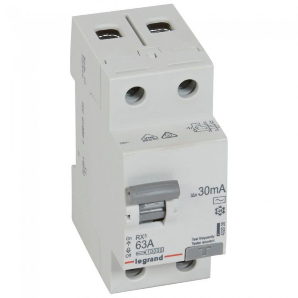 402026.small 402026 Дефектнотокова защита RX³ RCD 2P 63A, 30mA, 10kA, AC type, Legrand - Image 1