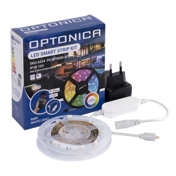 4326 3М КОМПЛЕКТ СМАРТ ЛЕНТА АДАПТЕР + WIFI КОНТРОЛЕР DC12V 5050 + 2835 RGB + CCT 60 SMD IP20 - Image 1