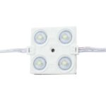 2.4W LED МОДУЛ С ЛУПА 4 2835 160° DC12V IP65 43*38*6.5mm – Студено Бяла