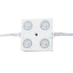 2.4W LED МОДУЛ С ЛУПА 4 2835 160° DC12V IP65 43*38*6.5mm – Топло Бяла