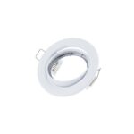 КОРПУС ЗА ЛУНА БЯЛ НАСОЧВАЩ КРЪГЪЛ ЗА GU10/MR16