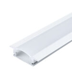 АЛУМИНИЕВ ПРОФИЛ ЗА LED ЛЕНТА БЯЛО ТЯЛО/БЯЛ РАЗСЕЙВАТЕЛ 2m 24.7×7.4mm ЗА ВГРАЖДАНЕ