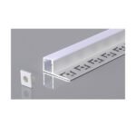АЛУМИНИЕВ ПРОФИЛ ЗА LED ЛЕНТА СИВО ТЯЛО/БЯЛ РАЗСЕЙВАТЕЛ 2m ЗА ВГРАЖДАНЕ