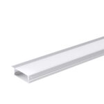 АЛУМИНИЕВ ПРОФИЛ ЗА LED ЛЕНТА СРЕБРИСТО ТЯЛО/БЯЛ РАЗСЕЙВАТЕЛ 2m 41х10mm ЗА ВГРАЖДАНЕ