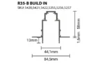 МАГНИТНА ИНТЕРИОРНА РЕЛСА ЗА ВГРАЖДАНЕ 1m S35-B ЧЕРНА - Image 3