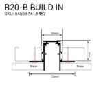 МАГНИТНА ИНТЕРИОРНА РЕЛСА ЗА ВГРАЖДАНЕ 1m S20-B ЧЕРНА - Image 3