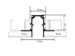 МАГНИТНА ИНТЕРИОРНА РЕЛСА ЗА ВГРАЖДАНЕ 1.5m S20-B ЧЕРНА - Image 3