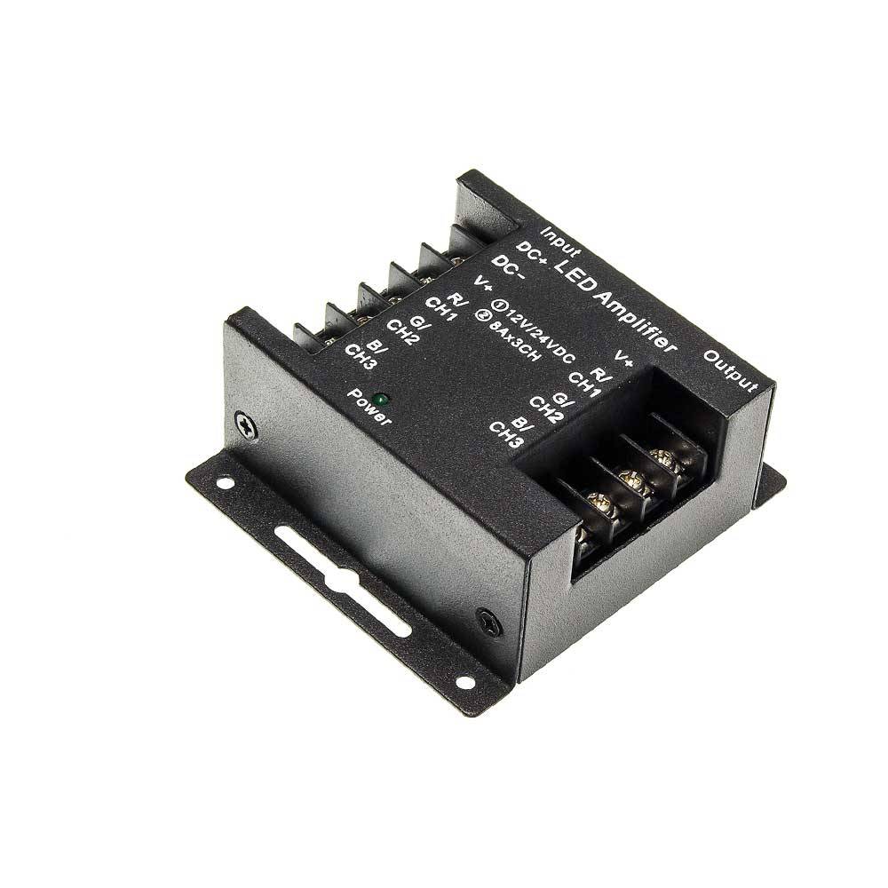 6326 УСИЛВАТЕЛ ЗА LED ЛЕНТА, RGB, МЕТАЛЕН КОРПУС - Image 1