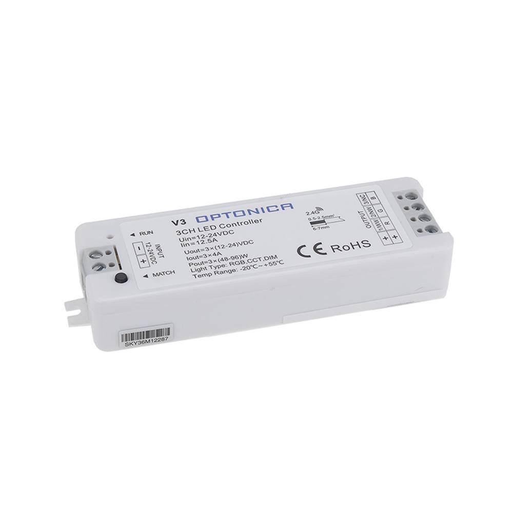 6353 144W-12V/288W-24V V3 LED RGB КОНТРОЛЕР 4A*3CH ПОСТОЯННО НАПРЕЖЕНИЕ - Image 1