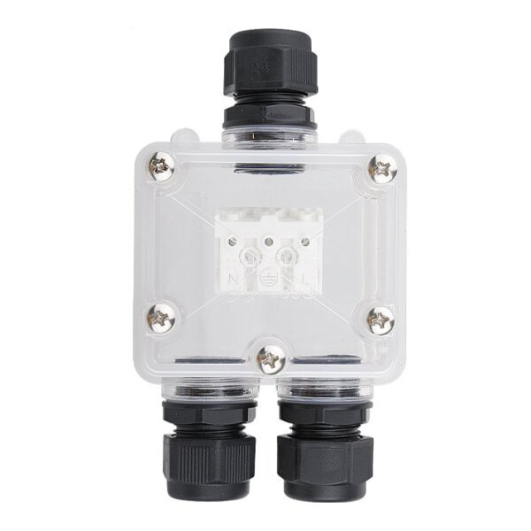 6648 WATERPROOF BOX TERMINAL BLOCK IP68 – BOX SPLITTER 3 TERMINALS – TRANSPARANT - Image 1