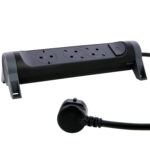 694528 Legrand Разклонител PRE, шуко, 3X2P+E, въртящ се, 1,5м. кабел, черно/сиво