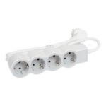 694561 Legrand Разклонител STD, шуко, 4X2P+E, 3м. кабел, бяло/сиво