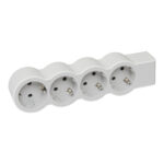 694575 Legrand Разклонител STD, шуко, 4X2P+E, без кабел бяло/сиво