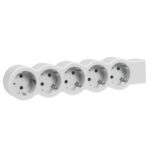 694577 Legrand Разклонител STD, шуко, 5X2P+E, без кабел бяло/сиво