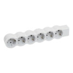 694579 Legrand Разклонител STD, шуко, 6X2P+E, без кабел бяло/сиво