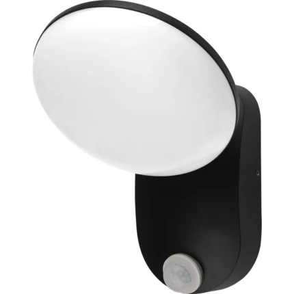 LED СТЕНЕН ОСВЕТИТЕЛ 12W 1200LM ЧЕРНО ТЯЛО IP54 С PIR СЕНЗОР