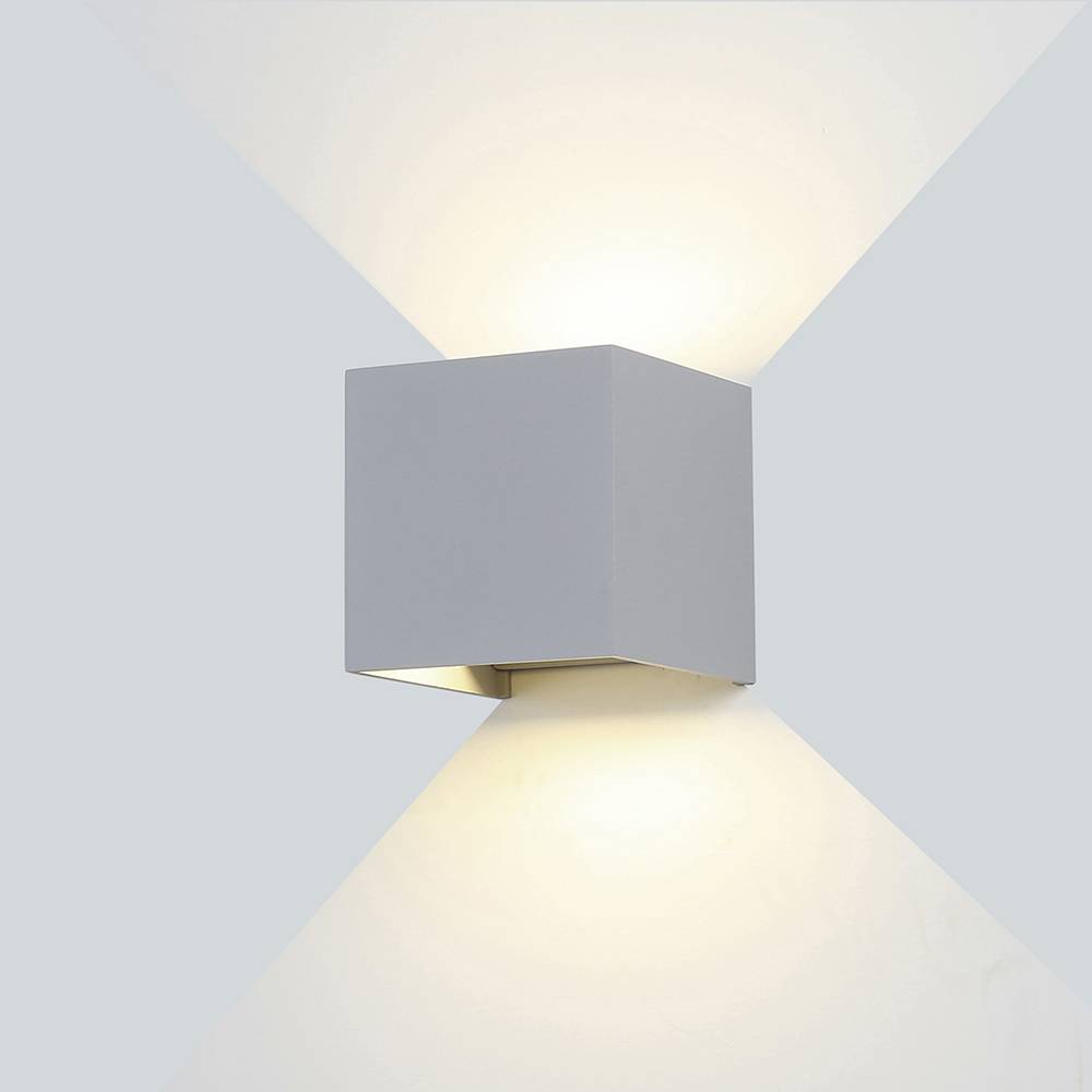 7453 LED СТЕНЕН ОСВЕТИТЕЛ EPISTAR 6W 660LM СИВО ТЯЛО 3000K IP54 - Image 1