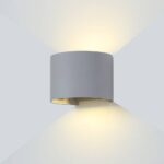 LED СТЕНЕН ОСВЕТИТЕЛ EPISTAR 6W 660LM СИВО ТЯЛО 4000K IP54