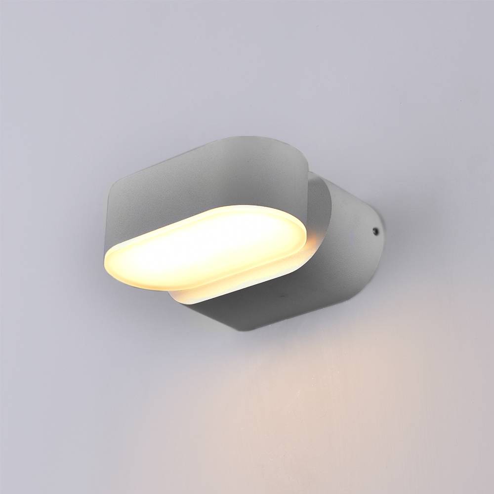 7477 LED СТЕНЕН ОСВЕТИТЕЛ EPISTAR 6W 660LM СИВО ТЯЛО 3000K IP54 - Image 1