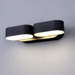 LED СТЕНЕН ОСВЕТИТЕЛ EPISTAR 2*6W 1320LM ЧЕРНО ТЯЛО 3000K IP54