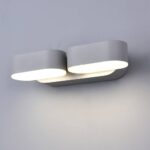 LED СТЕНЕН ОСВЕТИТЕЛ EPISTAR 2x6W 1320LM СИВО ТЯЛО 3000K IP54