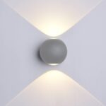 LED СТЕНЕН ОСВЕТИТЕЛ 6W 660LM СИВО ТЯЛО 3000K IP54