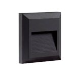 LED ОСВЕТЛЕНИЕ ЗА СТЪЛБИ 2W 80LM ЧЕРЕН КВАДРАТЕН 4200K IP65