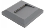 LED ОСВЕТЛЕНИЕ ЗА СТЪЛБИ 2W 80LM СИВ КВАДРАТЕН 3000K IP65 - Image 3