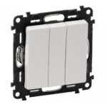752103 Legrand троен ключ Valena life Бяло