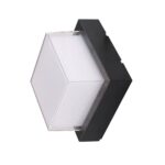 LED СТЕНЕН ОСВЕТИТЕЛ 12W 1000LM КВАДРАТЕН ЧЕРЕН 4200K IP65