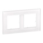 756612 Декоративна рамка Valena Life RAW, двойна, white glass, Legrand